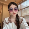 Mắt Kính Thời Trang Nữ Tròng Vuông - Kính Chanel Nữ Màu Ombre Tím Xanh