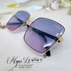Mắt Kính Thời Trang Nữ Tròng Vuông - Kính Chanel Nữ Màu Ombre Tím Xanh