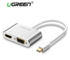 Cáp Chuyển Mini DisplayPort Sang HDMI + VGA  Ugreen