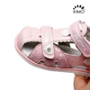 Dép da sandal chỉnh hình y khoa bàn chân bẹt bé gái Apakowa hồng nhạt
