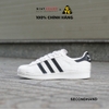 [Giày 2hand] Giày Thể Thao Casual ADIDAS SUPERSTAR GRID LEATHER WHITE / BLACK  AQ8333 GIÀY CŨ CHÍNH HÃNG