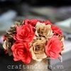 Hoa chậu handmade - Hoa hồng giấy