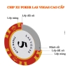 Hộp 100 Chip Poker Phỉnh Poker Có Số Nhựa Abs Monte Carlo LAS VEGAS CAO CẤP CXP