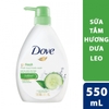 Sữa tắm dưỡng ẩm Dove hương dưa leo 550ml