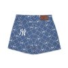 Quần Shorts Nữ MLB Diamond Monogram Jacquard Denim Like NY Yankees 3FDPM0533-50INS