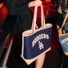 Túi Tote MLB Varsity Basic Canvas LA Dodgers 3AORL103N-07NYS Màu Kem Xanh