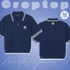 Áo Croptop MLB Korea Women's Basic New York Yankees Navy