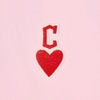 Áo Croptop MLB Korea Women's Heart Cleveland Guardians Pink