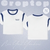 Áo Croptop MLB Korea Women's Varsity New York Yankees Ivory