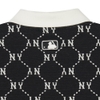 Áo Polo MLB Korea Women's Dia Mono Jacquard Collar New York Yankees Black