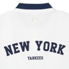 Áo Polo MLB Korea Varsity Shoulder Color Overfit Collar New York Yankees Ivory