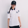 Áo Polo MLB Korea Varsity Shoulder Color Overfit Collar New York Yankees Ivory