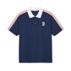 Áo Polo MLB Korea Mono Partial Pattern Collar Boston Red Sox Navy