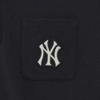 Áo Polo MLB Women's Partial Monogram Collar New York Yankees Black