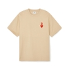 Áo Thun MLB Korea Heart Small Logo T-Shirt Boston Red Sox Beige