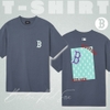 Áo Thun MLB Korea Monative T-Shirt Boston Red Sox Grey