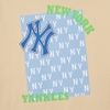 Áo Thun MLB Korea Monative T-Shirt New York Yankees Beige