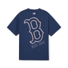 Áo Thun MLB Korea Basic Mega Logo Boston Red Sox Navy