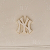 Balo MLB Korea [KIDS] Dia Mono Embossed School Bag New York Yankees Cream