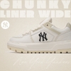 Giày MLB Korea Chunky Liner Wide New York Yankees Cream