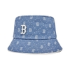 Nón MLB Denim Dia Monogram Bucket Hat Boston Red Sox L.Sky Blue