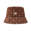 Nón MLB Korea Diamond Monogram Bucket Hat Boston Red Sox D.Brown