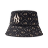 Nón MLB Korea Diamond Monogram Bucket Hat New York Yankees Black