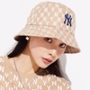 Nón MLB Monogram Classic Bucket Hat New York Yankees D.Beige