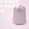 Túi MLB Korea Diamond Monogram Phone Pouch New York Yankees Pink