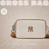 Túi MLB Korea Monogram Jacquard Mini Cross Bag New York Yankees Cream