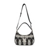 Túi MLB Argyle Monogram Strap Hobo Bag New York Yankees Black