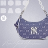 Túi MLB Korea Diamond Monogram Denim Jacquard Hobo Bag New York Yankees D.Navy