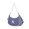 Túi MLB Korea Diamond Monogram Denim Jacquard Hobo Bag New York Yankees D.Navy