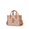 Túi MLB Diamond Monogram Jacquard Small Tote Bag Boston Red Sox Brown