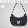 Túi MLB Korea Monogram Jacquard Hobo Bag New York Yankees Black