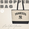 Túi MLB Korea Varsity Canvas Shopper Bag New York Yankees D.Cream