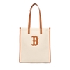 Túi MLB Basic Canvas Vertical Tote Bag Boston Red Sox Cream