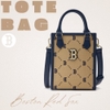 Túi MLB Korea [KIDS] Diamond Monogram Mini Tote Bag Boston Red Sox Beige