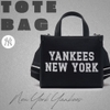 Túi MLB Korea Varsity Jacquard Tote Bag New York Yankees Black