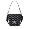 Túi MLB Korea Monogram Jacquard Bucket Bag New York Yankees Black