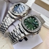 Đồng Hồ Nam Hanboro Nautilus Tự Động Viền Đá Green Silver 40mm