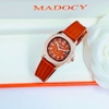 Đồng Hồ Nữ Madocy M81698 Dây Silicone Nâu Rose Gold 31mm