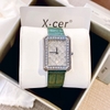 Đồng Hồ Nữ X-cer B0642 Dây Da Green Silver 34mm