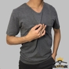 Áo thun nam Facio Shop tay ngắn cổ tim form ôm co giãn V02