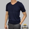 Áo thun nam Facio Shop tay ngắn cổ tim form ôm co giãn V02