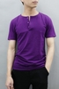 Áo thun nam Facio Shop tay ngắn cổ henley form ôm V03
