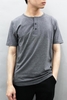 Áo thun nam Facio Shop tay ngắn cổ henley form ôm V03