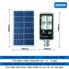 đèn đường bàn chải năng lượng mặt trời 200w thông số