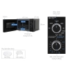 Lò vi sóng có nướng Sharp R-G251TV-BK - Dung tích 25 lít - Công suất 900-1000W - Hàng chính hãng bảo hành 12 tháng