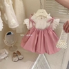 Set váy bí hồng kèm áo trắng rời (10-20kg)
